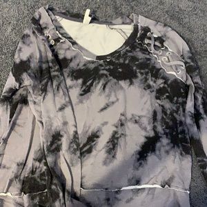 black tie dye long sleeve